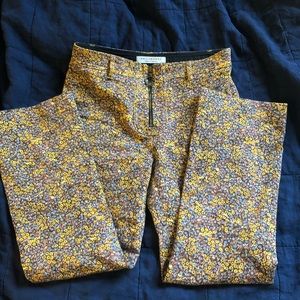 Philosophy front zip floral pants